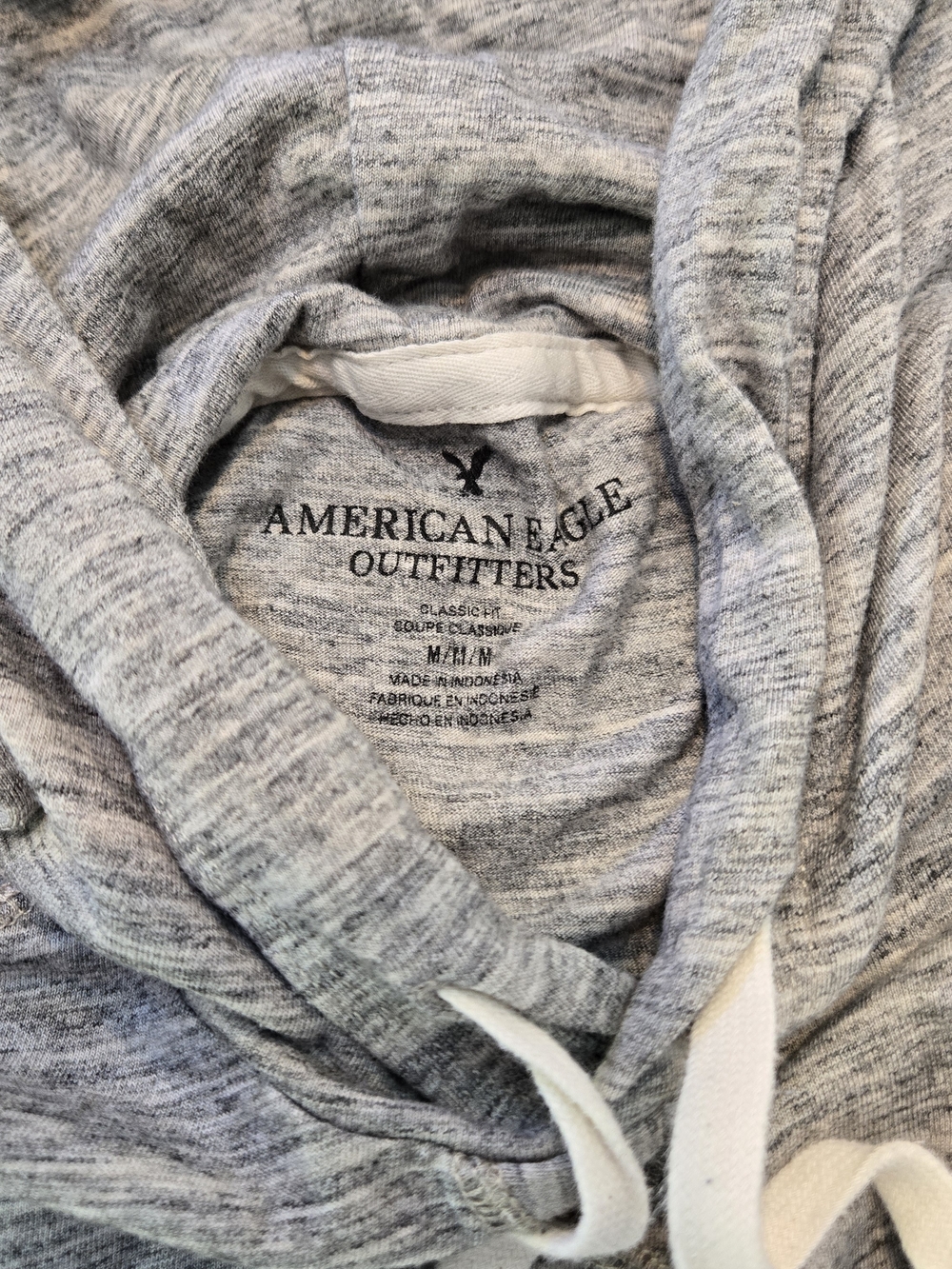 American Eagle Outfitters Men’s Light Heather Gray Pullover Hoodie
